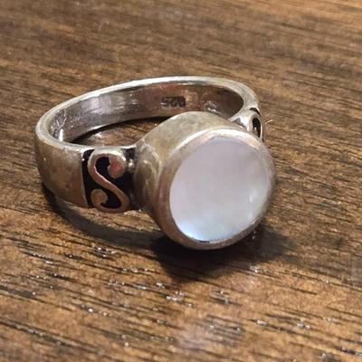 Sterling Silver and Mother of Pearl Ring