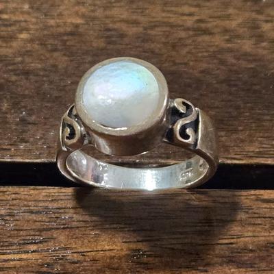Sterling Silver and Mother of Pearl Ring