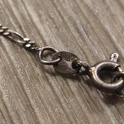 Sterling Silver Chain with unmarked Silver Heart Pendant