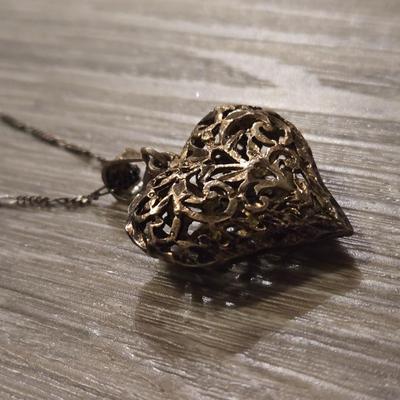 Sterling Silver Chain with unmarked Silver Heart Pendant