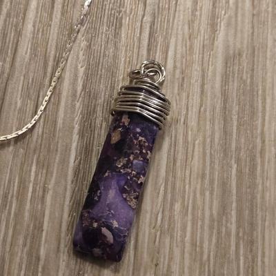 Amethyst & Silver Necklace and extra Pendant