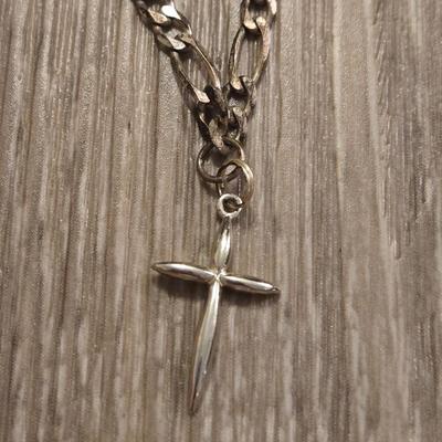 Sterling Silver Necklace with a Cross