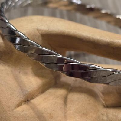(3) Sterling Silver Bangle Bracelets