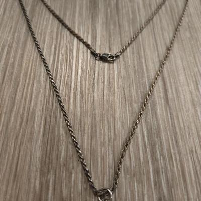 Sterling Silver and Laquered Cinnabar Necklace