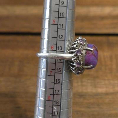 Sterling Silver & Purple Turquoise Ring
