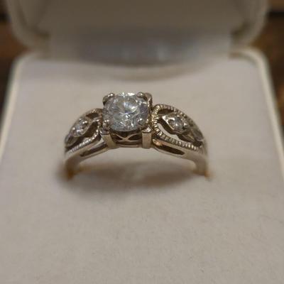 Sterling Silver and Cubic Zirconia Ring