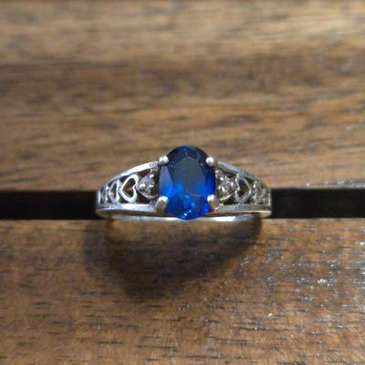 Sterling Silver & Sapphire Ring
