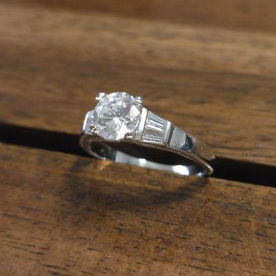 Sterling Silver and Cubic Zirconia Ring