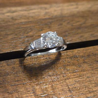 Sterling Silver and Cubic Zirconia Ring