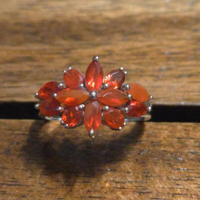 Sterling Silver and Ruby Ring