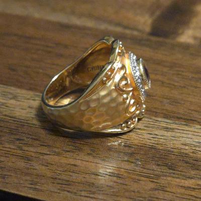 Gold over Sterling Silver Amethyst Ring