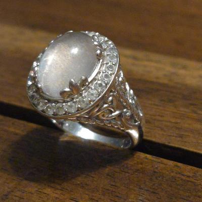 Sterling Silver and Moonstone Ring