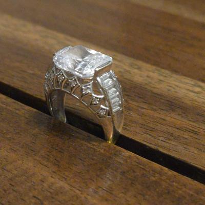 Sterling Silver and Cubic Zirconia Ring