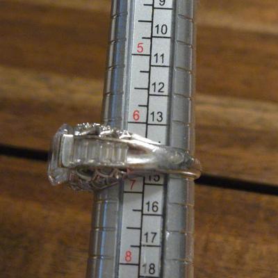 Sterling Silver and Cubic Zirconia Ring