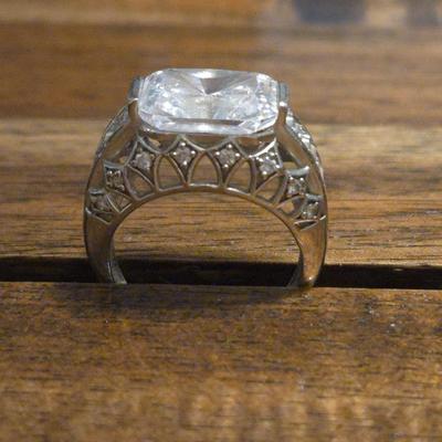 Sterling Silver and Cubic Zirconia Ring