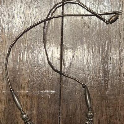 Sterling Silver Flower Necklace and Earrings