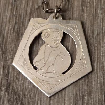 Sterling Silver Koala Necklace and Pin