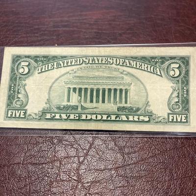 1963 $5 Bill Red Seal