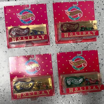 1996 Hot Wheels Holiday Collection Cars - Lot of Four (4)