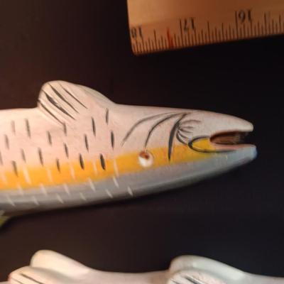WOOD AND METAL DECORATIVE FISH