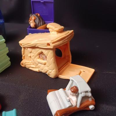 THE FLINTSTONES TOYS AND 3 FINGER PUPPETS