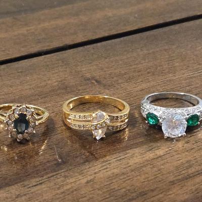 (3) Fashion Rings