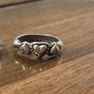 (3) Heart Rings