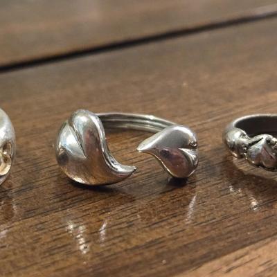 (3) Heart Rings