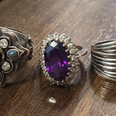 (3) Fashion Rings