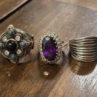 (3) Fashion Rings