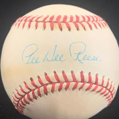 Pee Wee Reese Signed Baseball