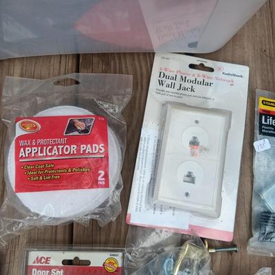 HOUSEHOLD HARDWARE AND A CLAMSHELL TOTE