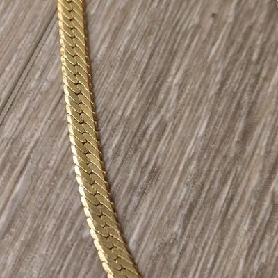 14kt Gold Plate Necklace & Bracelet Set