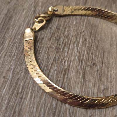 14kt Gold Plate Necklace & Bracelet Set