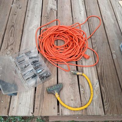 HEAVY DUTY EXTENSION CORD, TRIPLE HEAD EXTENSION CORD AND DRILL/DRIVER BITS