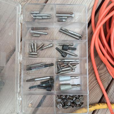 HEAVY DUTY EXTENSION CORD, TRIPLE HEAD EXTENSION CORD AND DRILL/DRIVER BITS