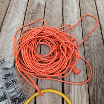 HEAVY DUTY EXTENSION CORD, TRIPLE HEAD EXTENSION CORD AND DRILL/DRIVER BITS