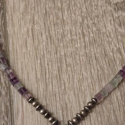 (2) Purple Beaded Necklaces