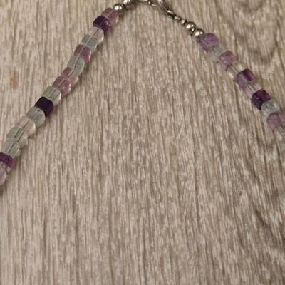 (2) Purple Beaded Necklaces