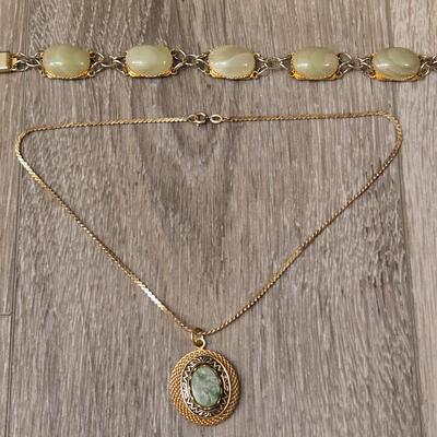 Fashion Necklace and Bracelet with Stones