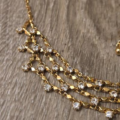 Gold Tone Necklaces and Earrings