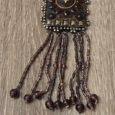 (3) Bangles and Garnet Bead Necklace