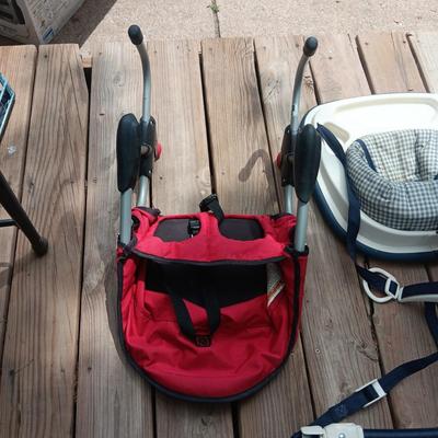 TODDLER DOOR JAMB BOUNCER AND PORTABLE BOOSTER/HIGH CHAIR