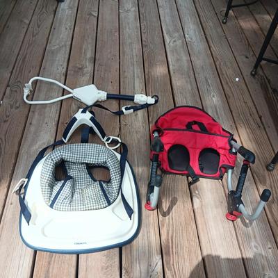 TODDLER DOOR JAMB BOUNCER AND PORTABLE BOOSTER/HIGH CHAIR