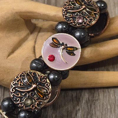 Dragonfly Bracelet and Troll Bead Style Bracelet