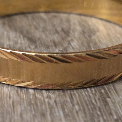 (3) Gold Tone Bangles