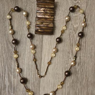 Beaded Necklace and Bracelet