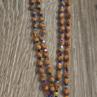 (3) Beaded Necklaces - Seeds and Shells