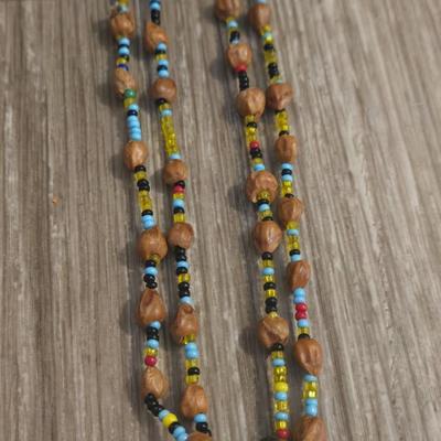 (3) Beaded Necklaces - Seeds and Shells