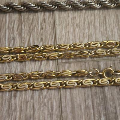 (3) Fashion Chain Necklaces